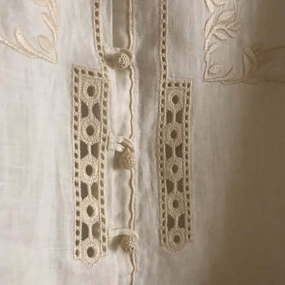 Vintage Embroidered Linen Top - Picture 3 of 7